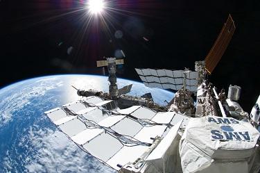 Photo of AMS on International Space Station